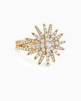 Starburst Ring in 18K Yellow Gold with Diamonds, 20mm
